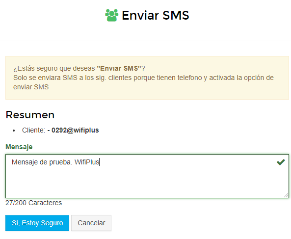 SMS Clients Wisphub