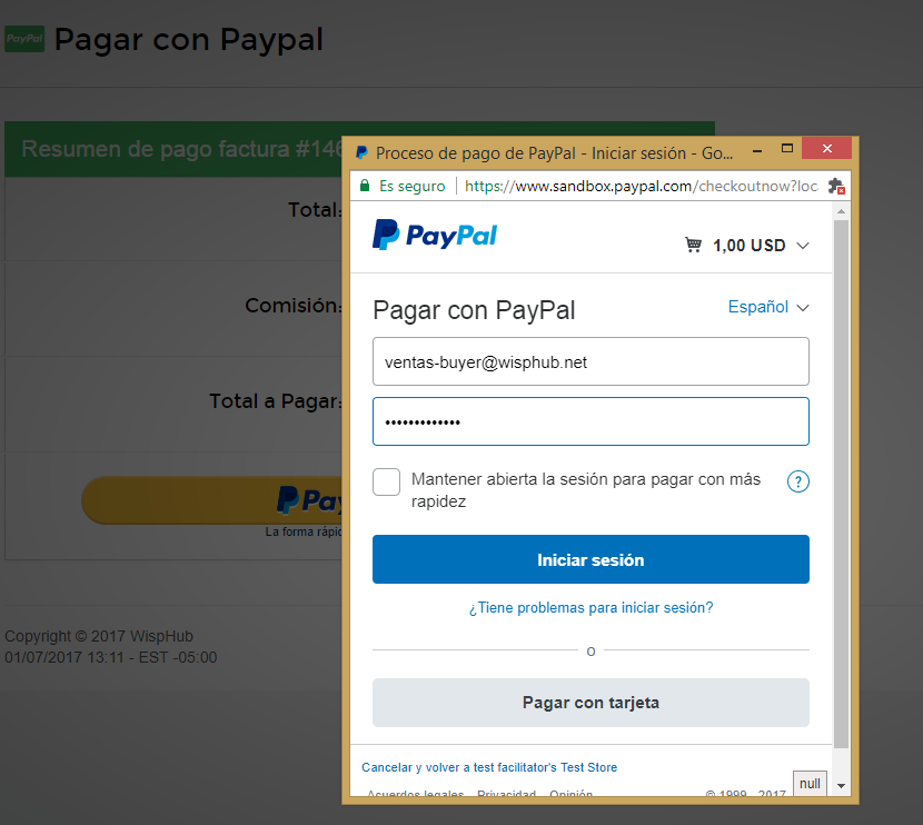 Paso 6 Paypal WispHub