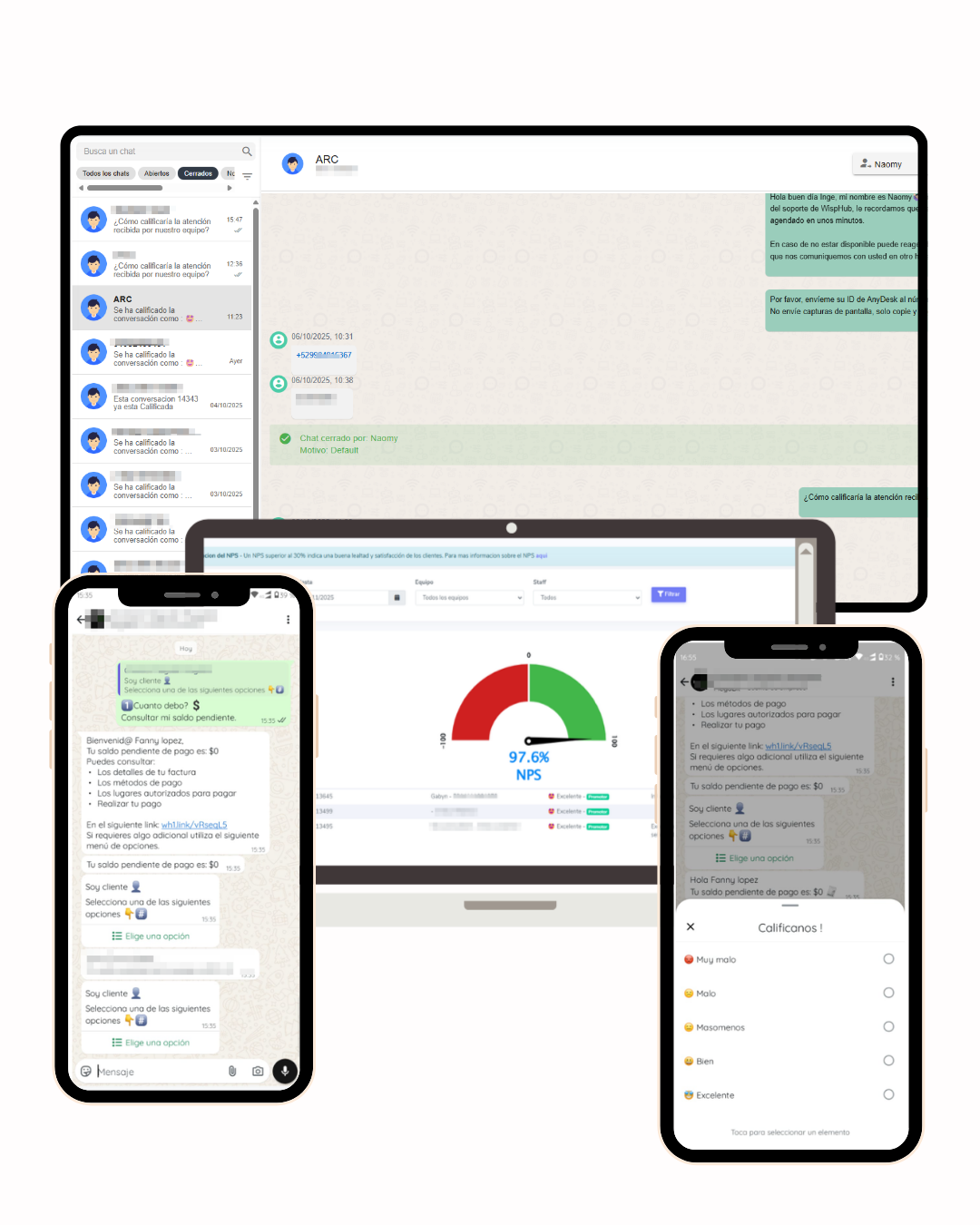 Vista previa CRMInbox en escritorio y móvil
