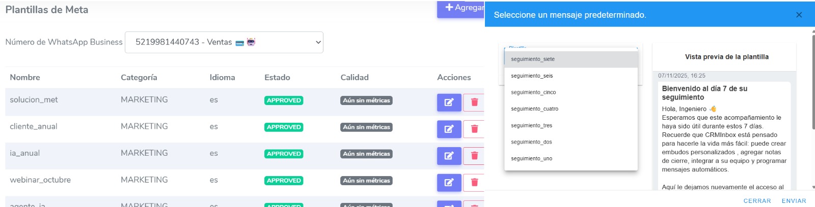 Flujos personalizables