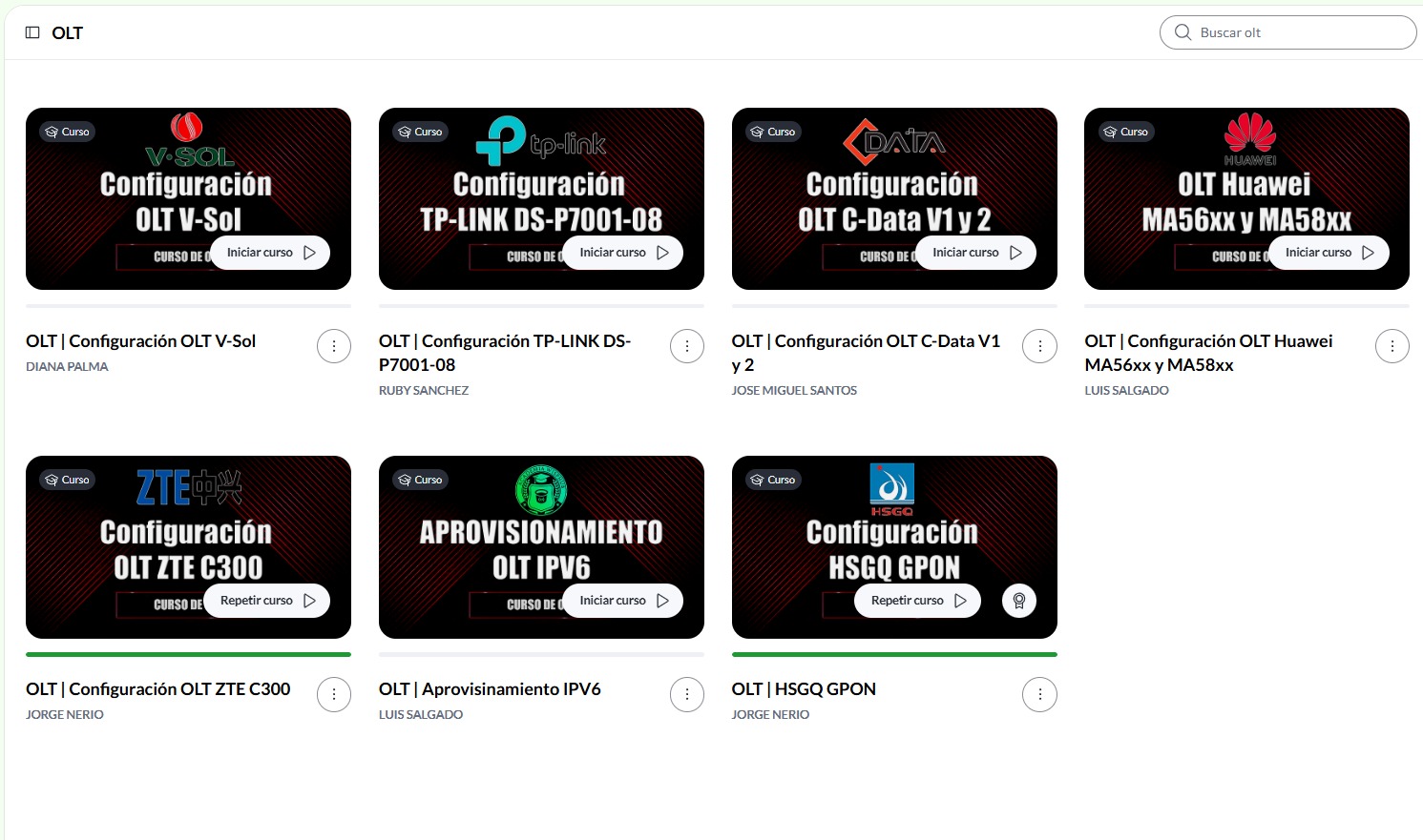Capacitación OLT y FTTH para ISP