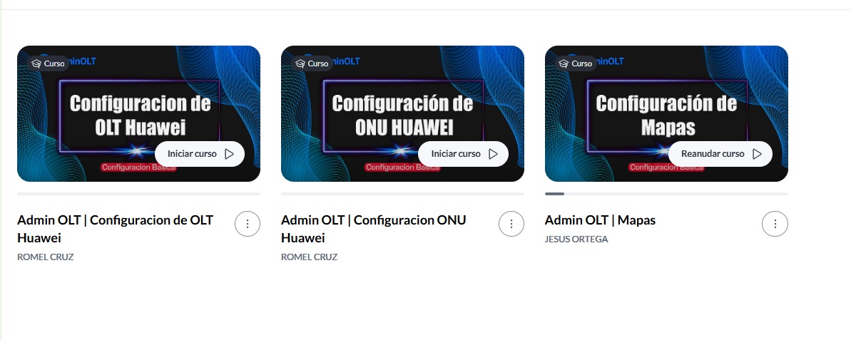 Capacitación AdminOLT para OLT, ONU y mapas