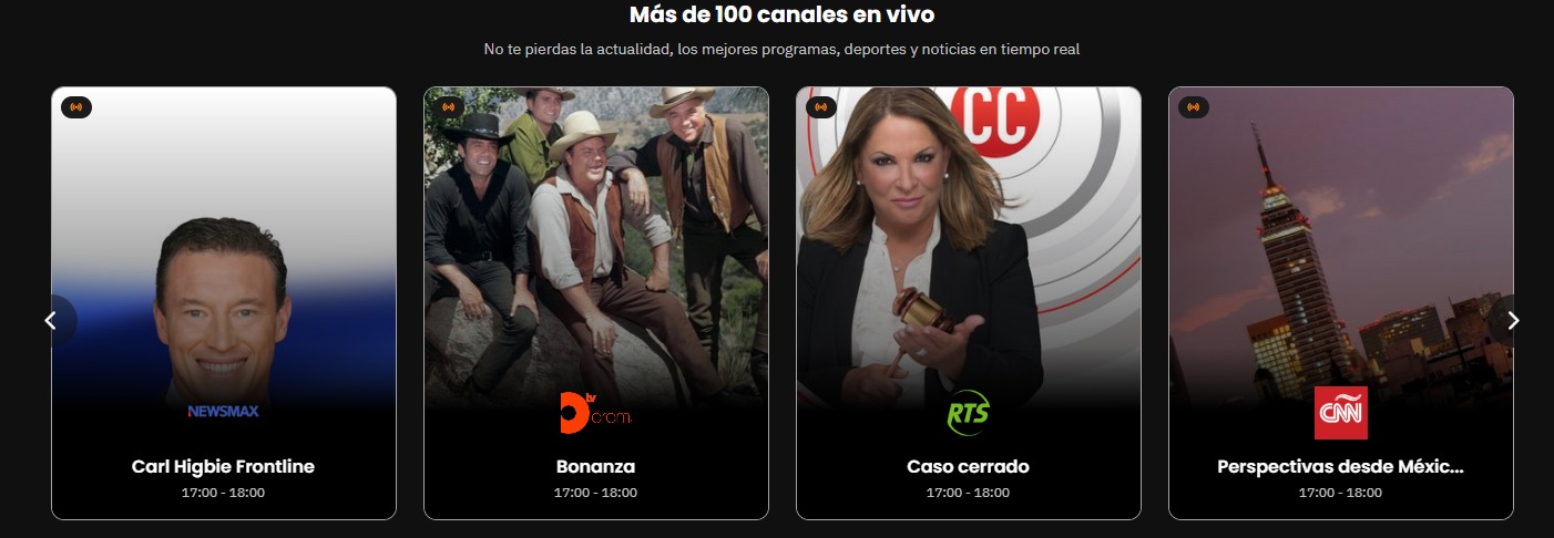 Televisión en vivo disponible en DIRECTV GO